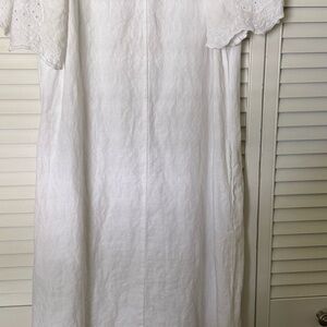 Chico's Crisp White Dress with Eyelet Detail